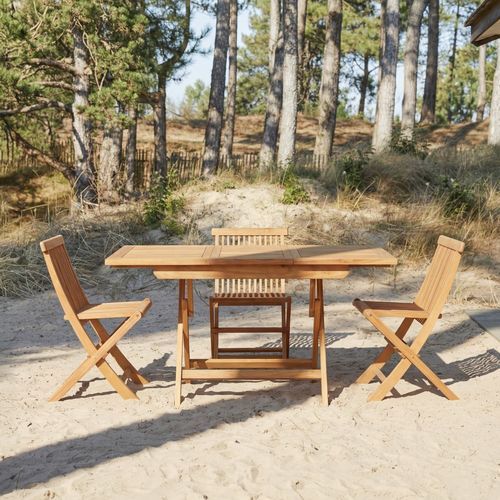 Tavolo da pranzo contemporaneo - CAPRI - Tikamoon - in acacia / in legno massiccio / con supporto in legno