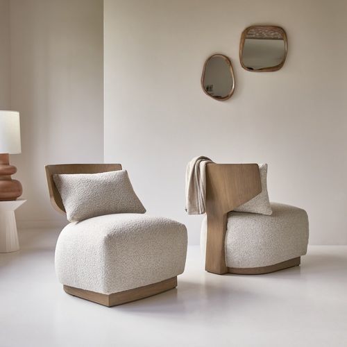 Poltrona contemporanea - JUNE - Tikamoon - in tessuto / in poliuretano / in poliestere