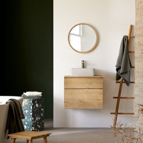 Mobile lavabo singolo - JACOB - Tikamoon - da appoggio / sospeso / in rovere