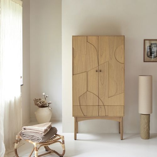 Armadio contemporaneo - OTHO - Tikamoon - in legno / con ante battenti / a cassetti