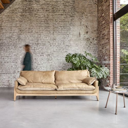 Divano contemporaneo - WOODNEST - Tikamoon - da sala / in tessuto / in lino