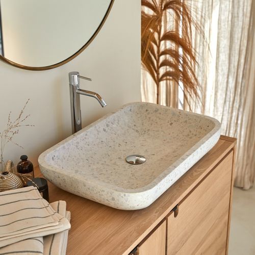Lavabo da appoggio - CILAS - Tikamoon - da incasso / in marmo / in terrazzo