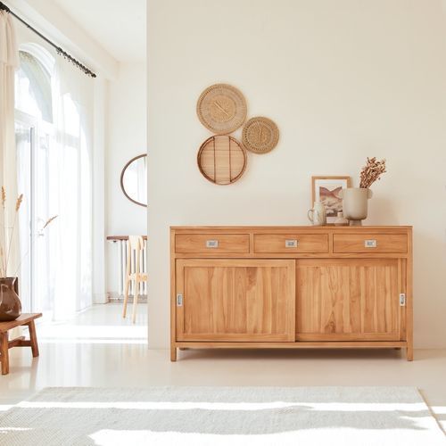 Credenza contemporanea - COFFEE - Tikamoon - in metallo / in legno massiccio / in teak
