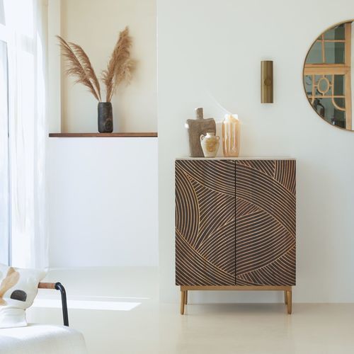 Credenza contemporanea - BILAL - Tikamoon - in ottone / in legno / in terrazzo