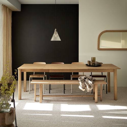 Tavolo da pranzo contemporaneo - NOAH - Tikamoon - in legno massiccio / in teak / con supporto in legno massiccio