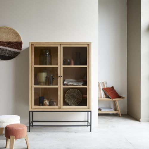 Vetrina armadio contemporanea - BABETH - Tikamoon - da appoggio / con piedi / in rovere
