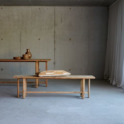 Panca etnica - ANTONIA - Tikamoon - in teak / senza schienale / senza braccioli