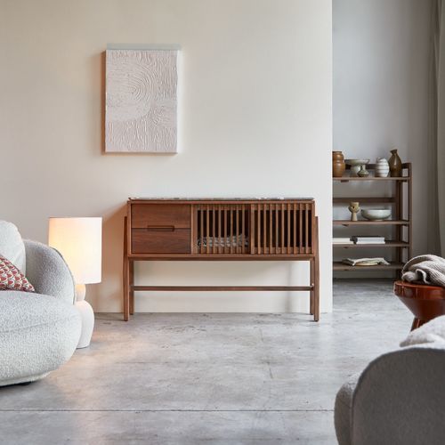 Consolle contemporanea - ISAURE - Tikamoon - in legno / in noce / in marmo
