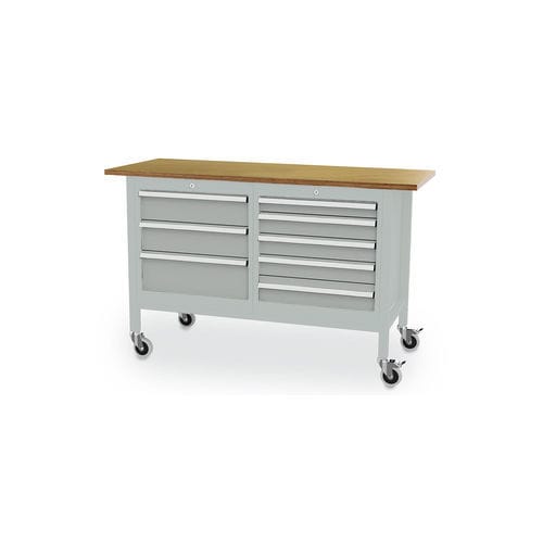 Banco di lavoro in acciaio con rivestimento a polvere - 3151-CL6635MKW15_V.1436 - Lockeel - in faggio / in alluminio / industriale