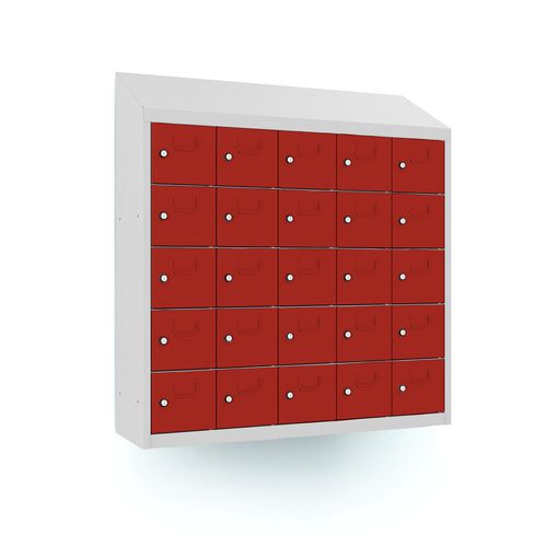 Armadietto portaoggetto in lamiera d'acciaio - 2151-050502-1001111_V.459 - Lockeel - in acciaio con rivestimento a polvere / RFID / a chiave