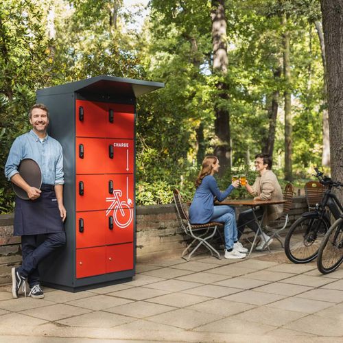 Stazione di ricarica per bicicletta elettrica - 2663-020502-0801114_V.1595 - Lockeel - per scooter elettrici / in acciaio con rivestimento a polvere / in acciaio galvanizzato