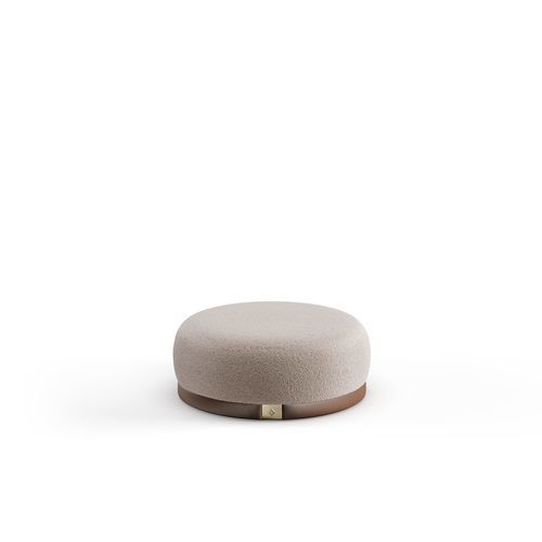 Pouf moderno - URBAN Pouf - Bablanc - in tessuto / in legno / in noce