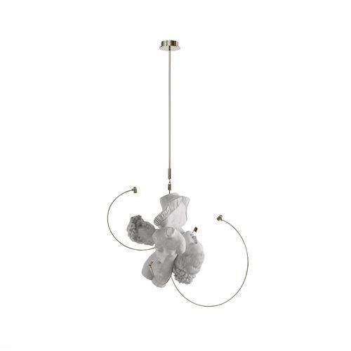 Lampadario contemporaneo - LOUVRE - Bablanc - in resina / in ottone placcato oro / contract