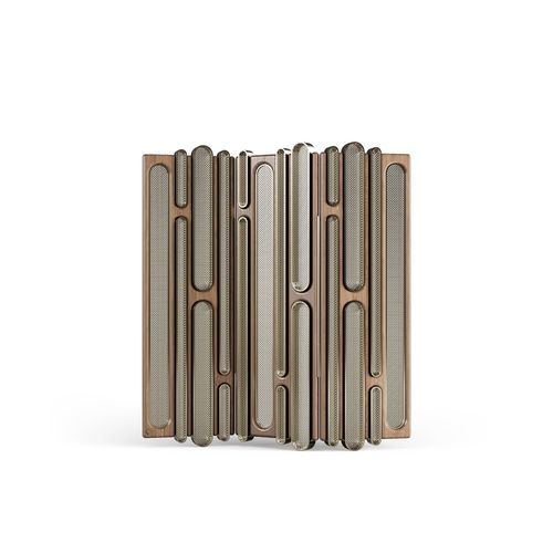 Paravento contemporaneo - MARSHALL - Bablanc - in legno massiccio / in tessuto / multicolore