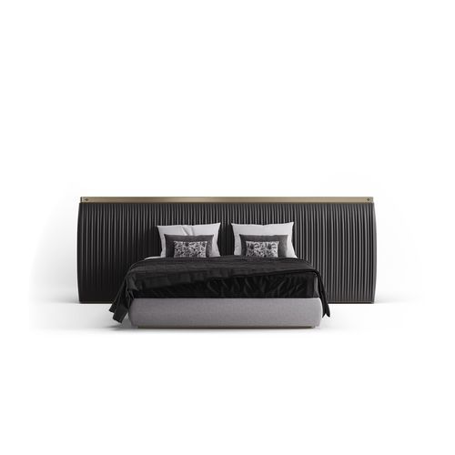 Letto matrimoniale - PLEAT - Bablanc - moderno / con testiera imbottita / imbottito