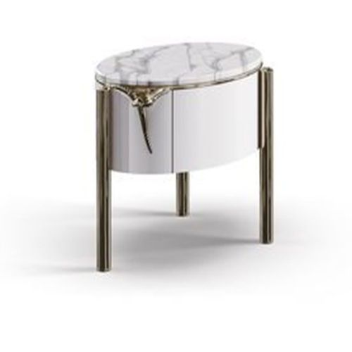 Comodino contemporaneo - SNAKE NIGHTSTAND - Bablanc - in ottone / in marmo / con supporto in ottone
