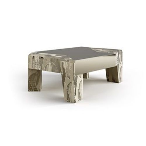 Tavolino basso moderno - GUERNICA - Bablanc - in ottone lucidato / in legno massiccio / rettangolare