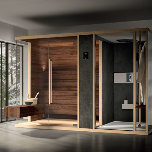 Sauna finlandese - MODULA S COMBI - Albatros - per uso residenziale / contract / in frassino