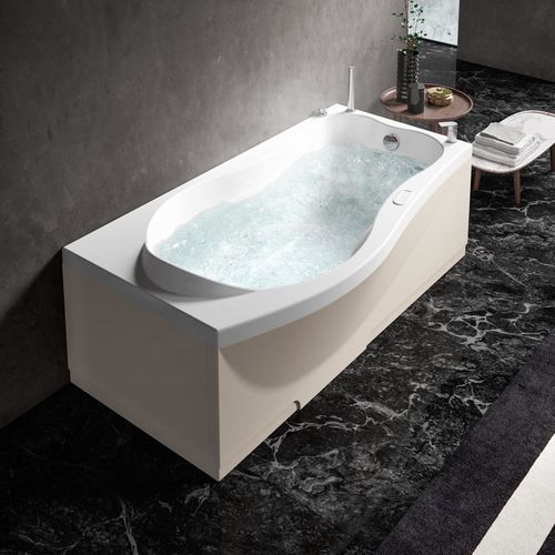 Vasca da bagno d'angolo - ETHOS 170 - Albatros - integrata / filomuro / per ambiente abitativo