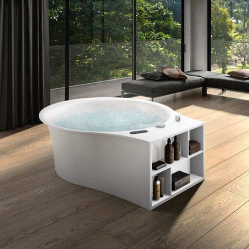 Vasca da bagno integrata - SYRAKA - Albatros - per ambiente abitativo / in Solid Surface / contemporanea