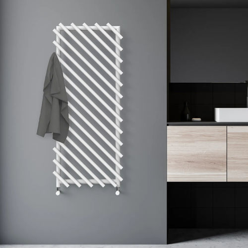 Scaldasalviette ad acqua calda - SLASH - Radiators - contemporaneo / in acciaio / grigio