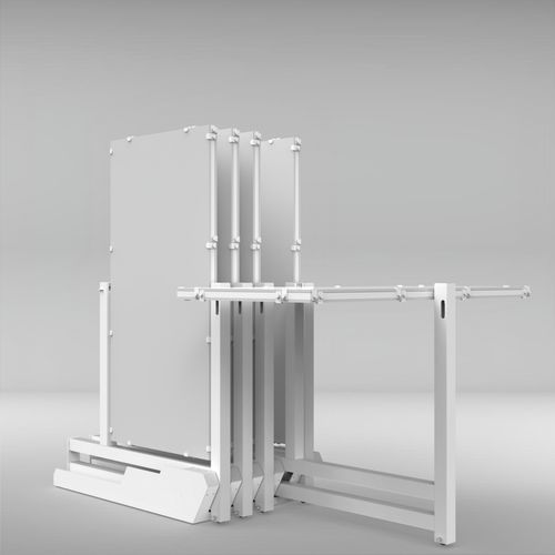 Espositore per piastrelle a doppia faccia - PULLOUT&ROTATE HORIZONTA - ETALAGE - contract / bianco / nero