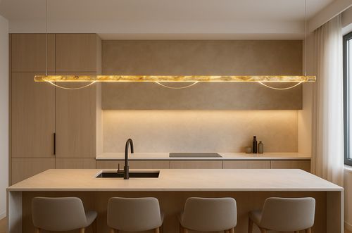 Plafoniera design originale - BAMBU - LINEA + Media Luna - LUMINARE (powered by Casablanca de la luz SL) - lineare / tubolare / in acrilico