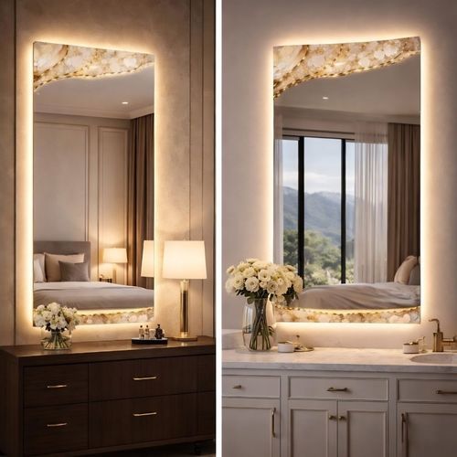 Specchio a muro - LUMINA QUARTZ - SevArtGallery - per hotel / moderno / rettangolare