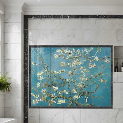 Piastrella in porcellana - ALMOND BLOSSOM - Tempera Art Design - con motivo stampato / indoor / da sala