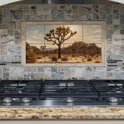 Pannello retrocucina in porcellana - BACKSPLASH JOSHUA TREE - Tempera Art Design - in marmo / in ceramica / personalizzabile