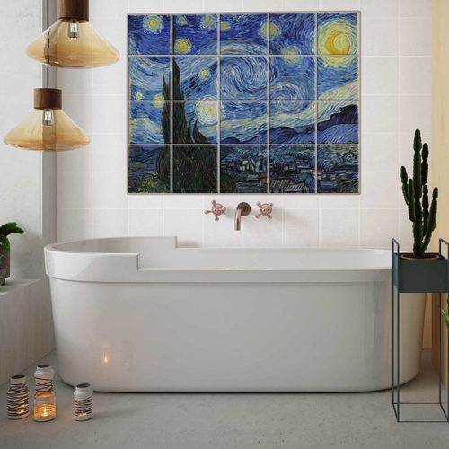 Piastrella in porcellana - STARRY NIGHT  - Tempera Art Design - con motivo stampato / impressa digitalmente / per interni