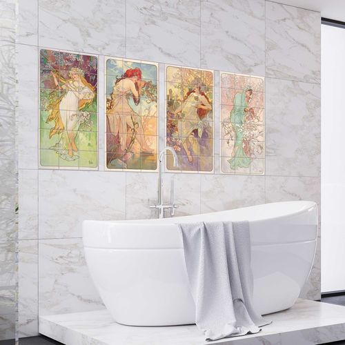 Fregio in ceramica - THE FOUR SEASONS - Tempera Art Design - in marmo / in porcellana / a muro