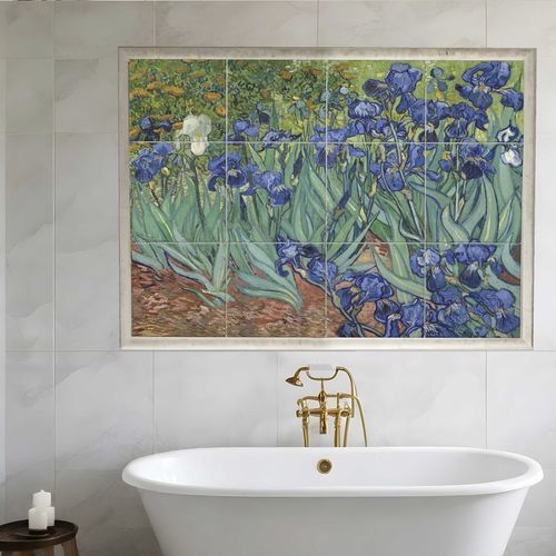 Piastrella in ceramica - IRISES BY VAN GOGH - Tempera Art Design - in porcellana / in marmo / con motivo stampato
