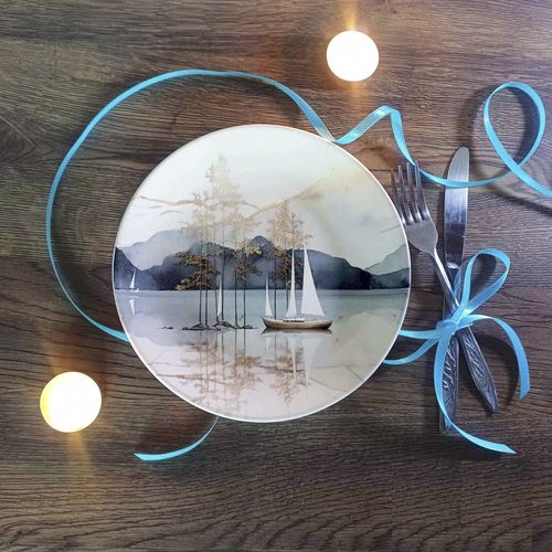 Piatto di servizio - NAUTICAL THEME  - Tempera Art Design - di presentazione / rotondo / in porcellana