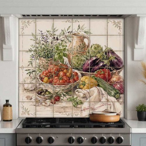 Piastrella in ceramica - RUSTIC VEGETABLE - Tempera Art Design - con motivo stampato / rustica / per interni