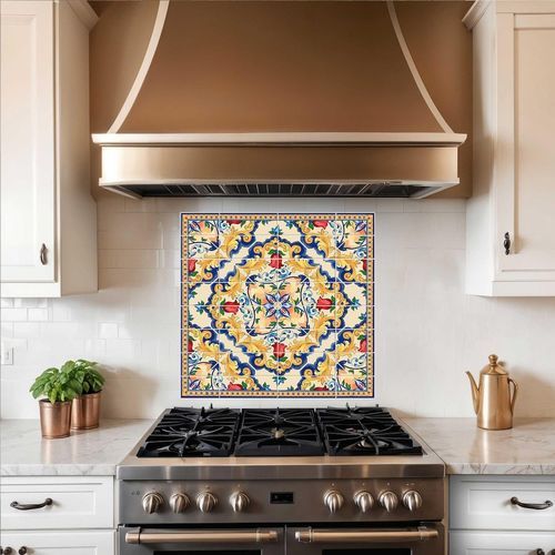 Pannello retrocucina in ceramica - Tempera Art Design - in porcellana / con motivo ad arabeschi / a motivi