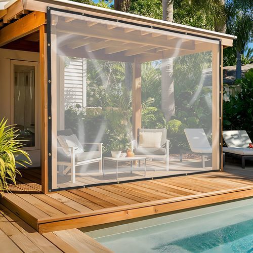 Telo di protezione in PVC - CUSTOM HEAVY DUTY CLEAR VINYL TARPS - Covers & All - per terrazza / per serra / per muri di recinzione