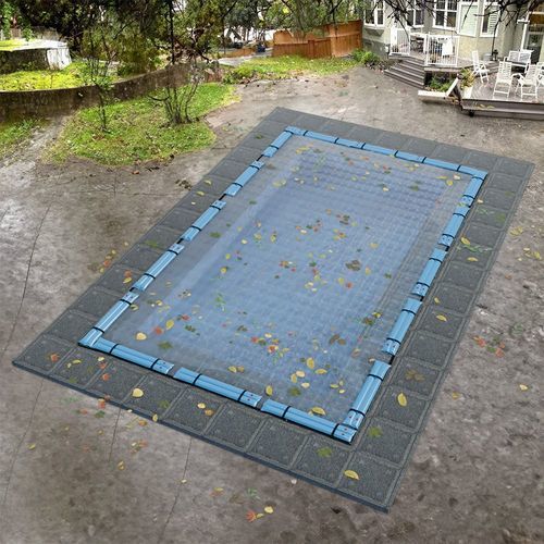 Protezione per piscina a tapparella - LEAF NET - RECTANGLE - Covers & All - con occhielli / invernale / a semina estiva