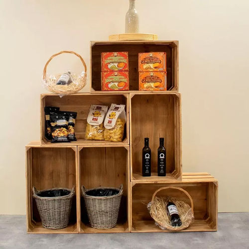 Contenitori portaoggetti in legno massiccio - AC04014.1N - Tradis Design - modulare / decorativo