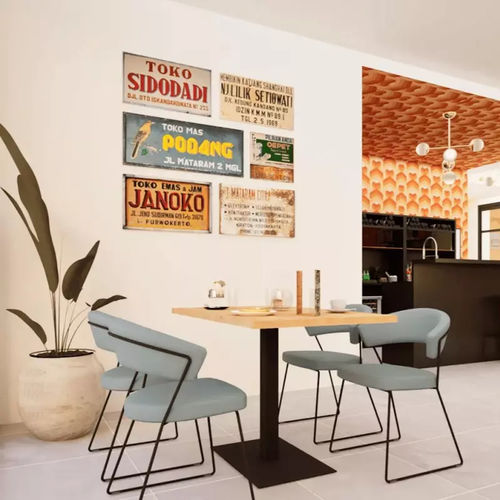 Tavolo contemporaneo - KP04064LN - Tradis Design - in legno massiccio / con supporto in acciaio / rettangolare