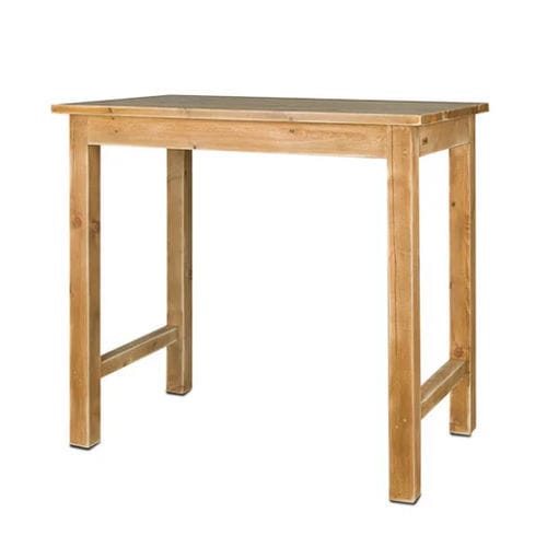 Tavolo alto contemporaneo - TA04323 - Tradis Design - in legno massiccio / con supporto in legno massiccio / rettangolare