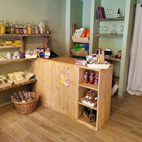 Bancone in legno massiccio - CO04305 - Tradis Design - dritto / modulare / di lunga durata