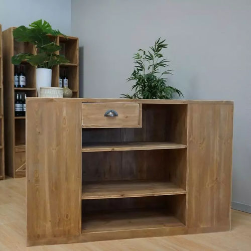 Bancone in legno massiccio - CO04332 - Tradis Design - dritto / modulare / di lunga durata