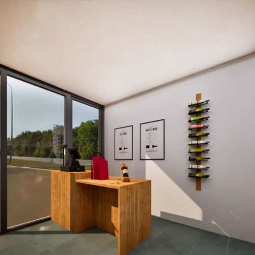 Bancone in legno massiccio - CO04324 - Tradis Design - dritto / modulare / di lunga durata