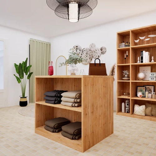 Bancone in legno massiccio - CO04329 - Tradis Design - dritto / di lunga durata