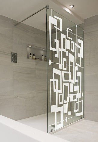 Pellicola decorativa da doccia - GRILLE CONTEMPORAINE - Infiniglass - per parete / per applicazione su vetro / non specificato