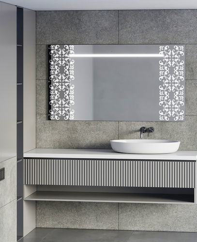 Pannello decorativo per interni - Motif Ornemental - Infiniglass - per parete / in vetro / sabbiato