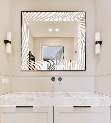 Pellicola decorativa per applicazione su vetro - CADRE Z&Eacute;BR&Eacute; - Infiniglass - in vetro / adesiva
