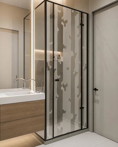 Pannello in vetro con sabbiatura - FLORAL EN COLONNES - Infiniglass - strutturale / isolante / decorato
