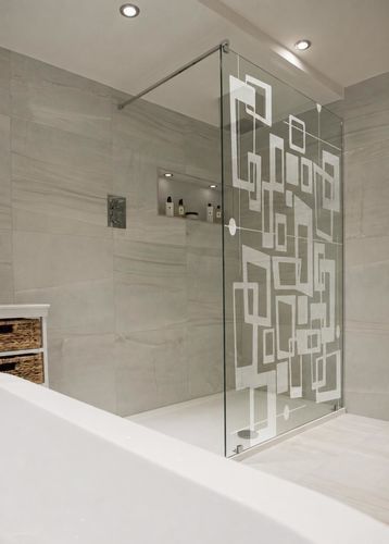 Pannello in vetro con sabbiatura - GRILLE CONTEMPORAINE - Infiniglass - strutturale / decorato / colorato